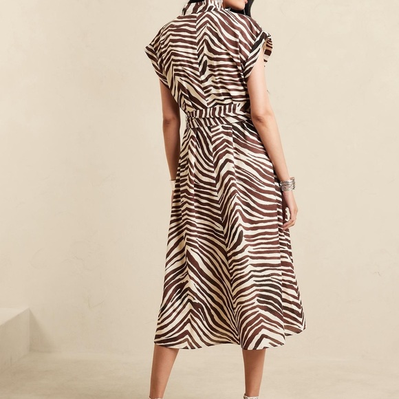 Banana Republic Factory Tie-waist Midi Shirtdress XS - Picture 4 of 5